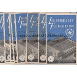LEICESTER CITY 55-6 Eleven Leicester City home programmes, 55/6 v Liverpool, Nottm Forest, Stoke,