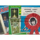 GEORGE BEST Three programmes in which George Best played for Hibernian away to Celtic and away to
