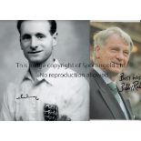 BOBBY ROBSON / TOM FINNEY AUTOGRAPHS Two signed items: 12" X 8" black & white portrait of Finney