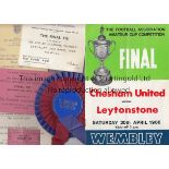 CHESHAM UNITED 1968 Collection of items relating to Chesham United and their appearance in the