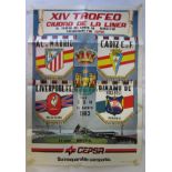 LIVERPOOL Poster for XIV Trofeo Ciudad de la Linea, August 1983, featuring Liverpool, Atletico