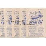 HERNE BAY A collection of approximately 130 Herne Bay home programmes, 60/61 to 67/8 in generally