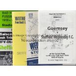 SHEFFIELD WEDNESDAY Three Sheffield Wednesday away programmes at HFV 87/8, Witney 27/7/89 and
