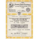 LUTON - CRYSTAL PALACE 1936 Luton Town home programme v Crystal Palace, 12/9/1936, staples