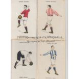SILK CARDS A collection of 4 silk cards (B.D.V. Cigarettes) depicting players from Brighton,