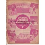 LIVERPOOL - MAN UTD 1938 Liverpool home programme v Manchester United, 7/9/1938, spine has been