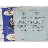 LEAGUE CUP 1963/64 Nine programmes from Leicester City and Stoke City's run to the 1963/64 League