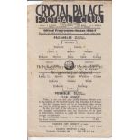 CRYSTAL PALACE 46/7 Crystal Palace single sheet programme, 24/8/46, practice match, Probables v