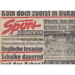 1968 ARSENAL FRIENDLY Borussia Monchengladbach v Arsenal Friendly. ''Sport Beobachter'' 8-page