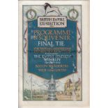 1923 CUP FINAL Official programme, Bolton v West Ham, 1923 FA Cup Final at Wembley, staples removed,