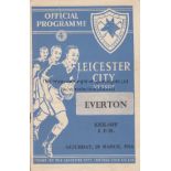 LEICESTER - EVERTON 53-4 Leicester home programme v Everton, 20/3/54, both teams were promoted at