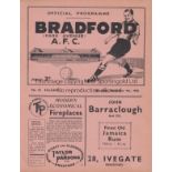 BRADFORD PA - FULHAM 1933 Bradford Park Avenue home programme v Fulham, 9/12/1933, ex bound