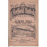 SHEF UTD - BLACKBURN 1924 Sheffield United home programme v Blackburn, 23/2/1924, slight wear