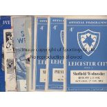 LEICESTER CITY 54-5 Twelve home and away programmes 54-5, Leicester at home to Newcastle, Everton,