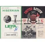 MISC AUTOGRAPHED PROGRAMMES Fourteen autographed programmes including ; Sammy McIlroy / Steve