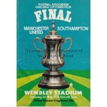 1976 FA CUP FINAL AUTOGRAPHS / REVIE / BUSBY / MERCER A programme for the Southampton v Manchester