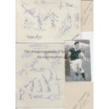 SCOTTISH AUTOGRAPHS Collection of seven items signed by Scottish players including individual sheets