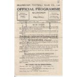 GILLINGHAM - MILLWALL 45-6 Single sheet Gillingham home programme v Millwall, 10/4/46, Kent