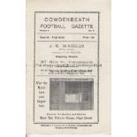 COWDENBEATH - THIRD LANARK 54 Cowdenbeath home programme v Third Lanark, 27/11/54, slight fold.