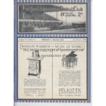 WATFORD Programme Watford v Exeter City 3rd March 1928. Ex Bound Volume. Generally good