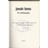 JONAH LOMU AUTOGRAPH Signed book, The Autobiography with small paper loss from the dust jacket.