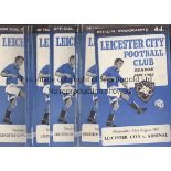 LEICESTER CITY 61-2 Twenty one home Leicester programmes, 61-2, 20 x League ( all apart from v Man