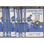 LEICESTER CITY 60-61 Full set of 21 Leicester home League programmes, 60-61 includes v Spurs (Double