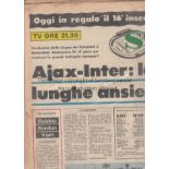 1972 EUROPEAN CUP FINAL Ajax v Inter Milan played 31 May 1972 in Rotterdam. The Milan football ''