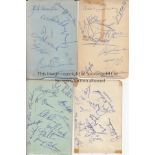 AUTOGRAPHS Over 20 loose pages from autograph albums , mainly 1950s, signatures include West Brom,