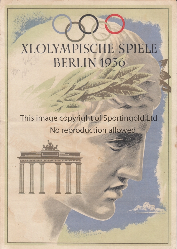 BERLIN OLYMPICS 1936 Official German Olympic telegram sent to British Ladies platform diver Jean