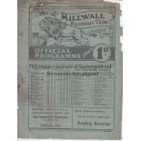 MILLWALL - MAN UTD 1932-33 Millwall home programme v Manchester United, 4/3/1933, Division 2, scarce