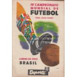 WORLD CUP 1950 Issue of Deporte magazine with cover consisting of a copy of the Official World Cup