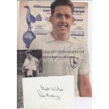 TOTTENHAM HOTSPUR / AUTOGRAPHS Four signed items: home programme v Portsmouth 16/3/1957 signed by