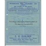 EPSOM 1946 Single sheet Epsom FC programme v Royal Marines, 9/2/46, fold, slight tears and punch-