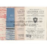 LEICESTER CITY 50-51 Six programmes, 50-51, four Leicester homes v Doncaster, Grimsby, Shef Utd
