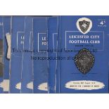 LEICESTER CITY 57-8 Twenty one Leicester home programmes 57/8, twenty x League ( missing v Luton),