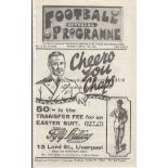 LIVERPOOL - BOLTON 1926 Liverpool home programme v Bolton, 5/4/1926 also covers Everton Reserves v