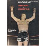 BOXING Scarce programme for World Junior Welterweight title fight between Arcari and Corpas in