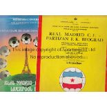 EUROPEAN CUP FINALS - REAL MADRID Two European Cup Final programmes, both involving Real Madrid,