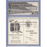 WATFORD Programme Watford Reserves v Brighton & Hove Albion Reserves 28th March 1931. Ex Bound