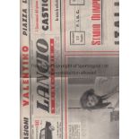 ITALY - ENGLAND 1961 Four page issue of "Lancio Cine-Stadio" sated 20/21 May 1961 , includes large
