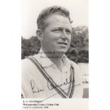 CRICEKT Len Coldwell (1933-1996), 7 Tests 1962-64, Worcestershire 1955-1969, signed photo postcard