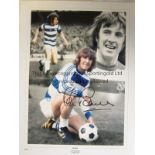 STAN BOWLES / QUEEN'S PARK RANGERS A large 16" X 12" signed colour print of Bowles with proof of