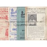 PROGRAMME MISCELLANY A collection of 13 programmes from the 1940's and 1950's to include Torquay v
