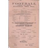 DULWICH - WOKING 1920 Single sheet Dulwich Hamlet home programme, Reserves v Woking Res, 18/12/1920,