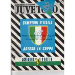 1984 ECWC FINAL Juventus v Porto played 16 May 1984 in Basel. Official Juventus ''Juve-Toro'' 68-