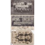 BOLTON WANDERERS Two black & white postcards: English Cup Finalist April 1929 with paper loss and