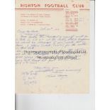 BLACKPOOL FC Interesting collection of 26 letters all addressed to Blackpool FC between 1948 and