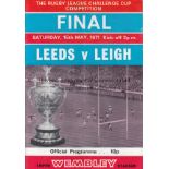RUGBY LEAGUE CUP FINALS 1971-84 Fifteen Rugby League Cup Final programmes, 1971-84 inclusive