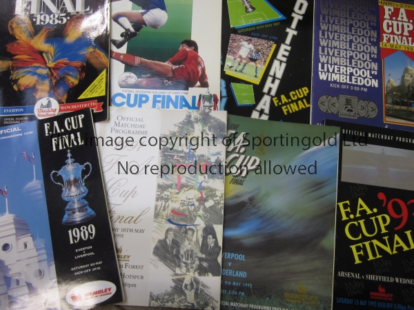 FA CUP FINALS Twenty eight different FA Cup Final programmes , 1985, 86, 87, 88, 89, 91, 92, 93,